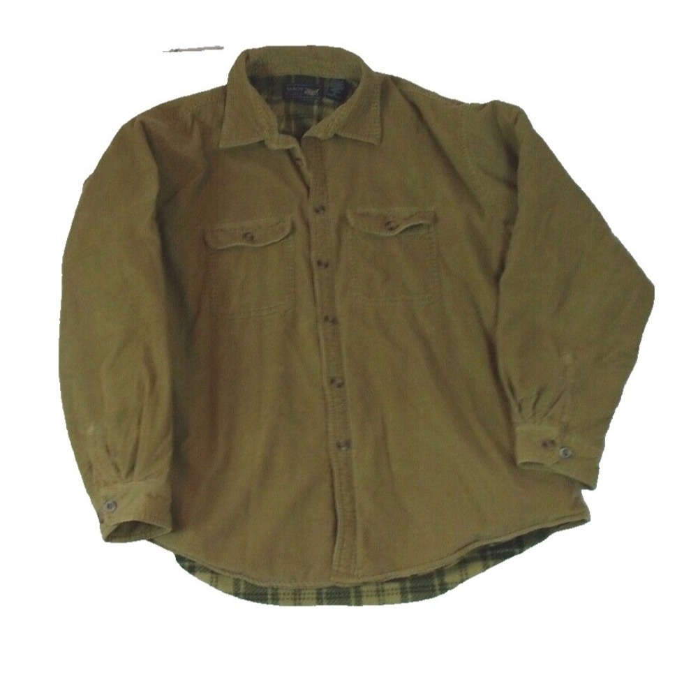Arrow Blue Jean Co Men's Workwear Fleece Lined Corduroy Tan Shacket Size XL
